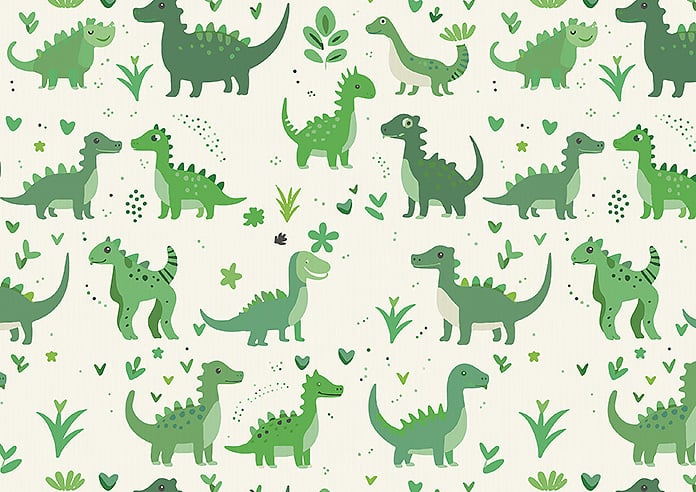 Dino Land, Lush Green - Motorised Roman Blind - Image 7